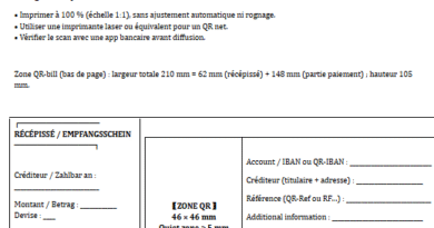 Suisse — QR-facture / QR-bill : Modèle Word - guide pratique 2025