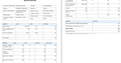 Télécharger un modèle de fiche de paie à imprimer et couper au massicot