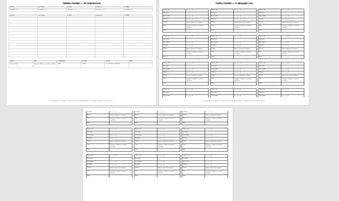 Télécharger un modèle Kanban A3 paysage et l’utiliser + Exemple Pratique