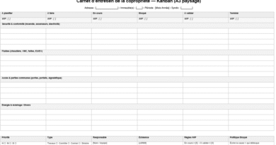 Carnet d’entretien de la copropriété : modèles Word à télécharger