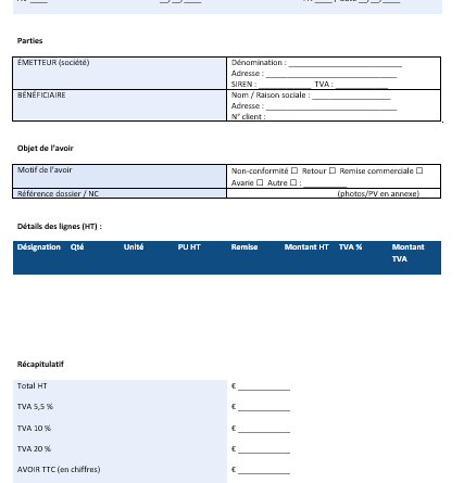 Bon d’avoir financier — Modèles Word à télécharger