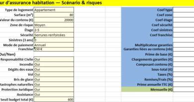 Simulateur Excel d’assurance habitation — guide détaillé & mode d’emploi