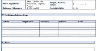 FICHE CONTACT CLIENT : Modèle Word - Guide détaillé