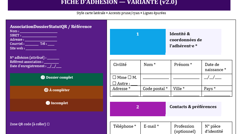 Fiche d’adhésion : modèles Word - du formulaire à l’expérience membre