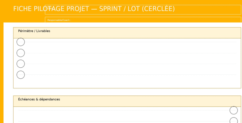 Les « fiches cibles » A4 à Imprimer, outil low-tech qui rend les rituels de management vraiment productifs