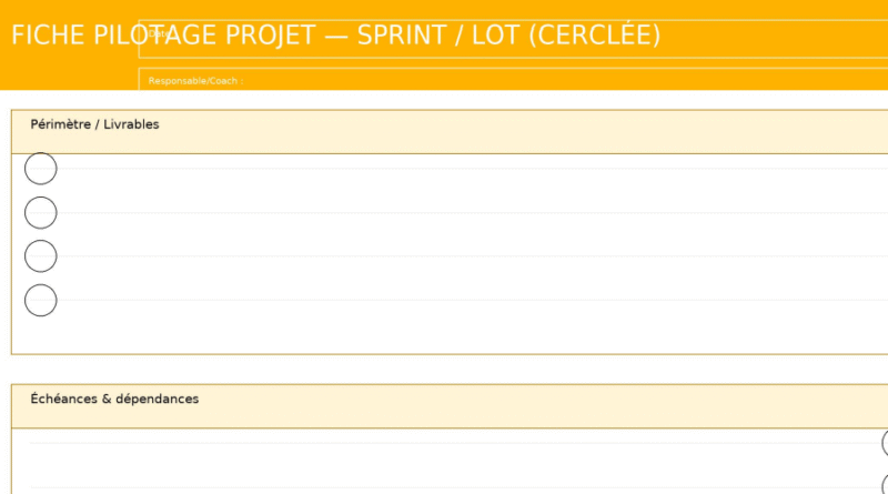 Les « fiches cibles » A4 à Imprimer, outil low-tech qui rend les rituels de management vraiment productifs