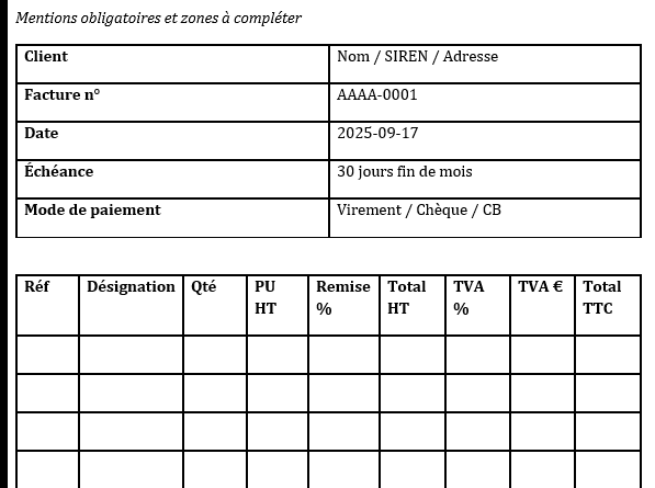 Collection de fichiers comptables “One-Page” (A4, prêts à imprimer)