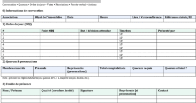 KICK-OFF — ASSEMBLÉE D’ASSOCIATION : Modèle Word téléchargeable