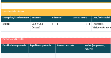 Modèle Word de compte rendu CSE — guide rédactionnel étoffé, rigoureux et lisible
