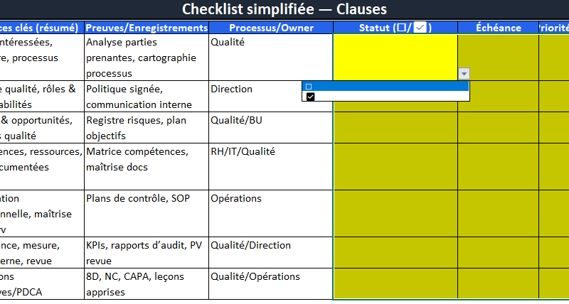 Modèle ISO — Version simplifiée (ISO 9001) Étude de cas — déployer ISO 9001 avec le pack simplifié dans une PME française