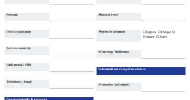 Fiche D’inscription — Association (loi 1901) Modèle prêt à imprimer & formalités essentielles