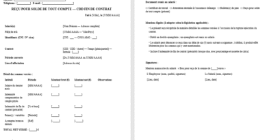 solde de tout compte