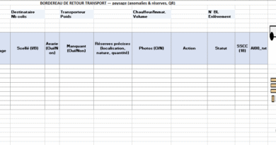 Bon de retour marchandises & bordereau de retour transport : modèles Word et Excel ( QR/Code-barres + onglets Import ERP WMS )