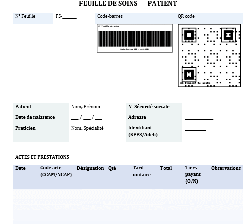 Démat’ utile au cabinet : des modèles de feuilles de soins et de facturation dans Word