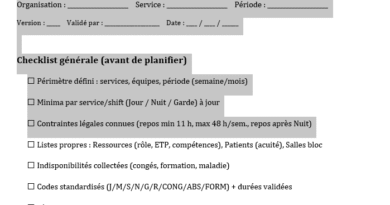 Guide de planification médicale : checklist, méthodes, formules Excel
