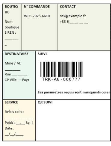 Étiquette colis à imprimer (gratuit) — le guide pratique