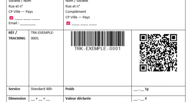 Bordereau d’envoi dans Word la feuille de route du colis (utile, lisible, traçable)