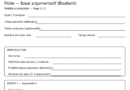 Fiche Essai argumentatif à Imprimer : transformer le plan en texte convaincant