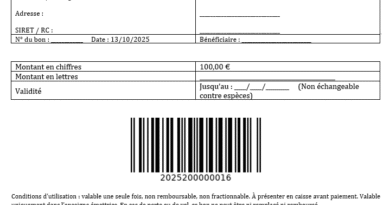 Bons d’achat imprimables (Word, A4) avec codes-barres : guide complet