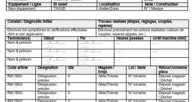 Carnet d’intervention imprimable dans Word — l’outil qui met l’atelier d’accord
