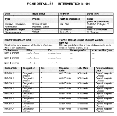 Carnet d’intervention imprimable dans Word — l’outil qui met l’atelier d’accord