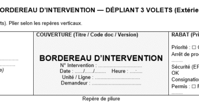 Premier bon d’intervention & bordereau à imprimer (Word)