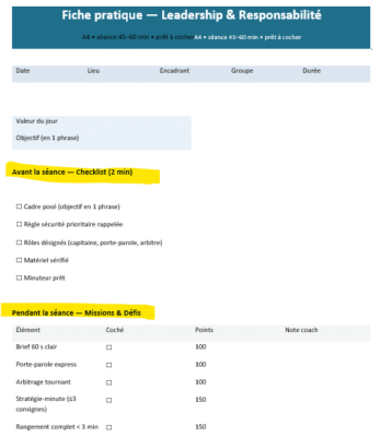 Les valeurs du sport, en vrai : du terrain aux habitudes qui durent + Fiche pratique