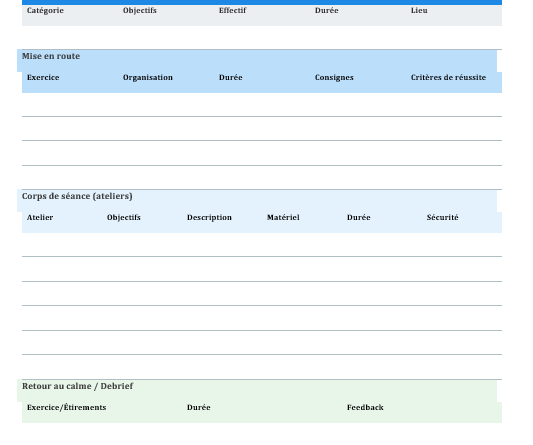 Fiche de séance de sport & fiche de séance fitness : modèles à télécharger