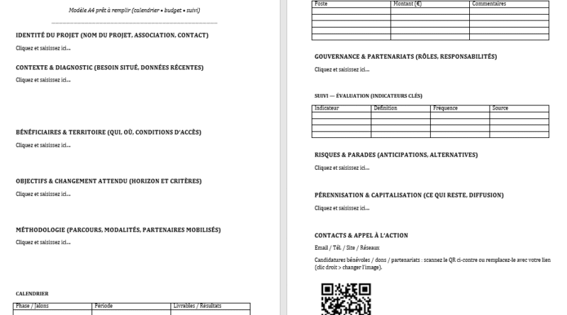 Fiche de projet d’association à télécharger : écrire un document qui convainc et aligne