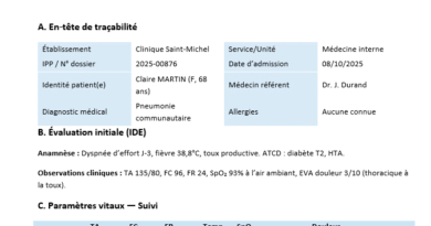 Projet de soins infirmiers : méthode, trame et modèle à remplir