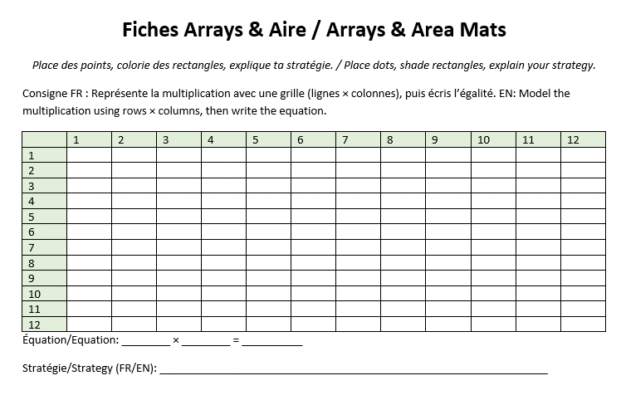 Table de multiplication : 8 modèles imprimables & usages multiples
