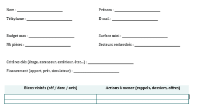 Fiche client à imprimer — des modèles thématiques & designs variés