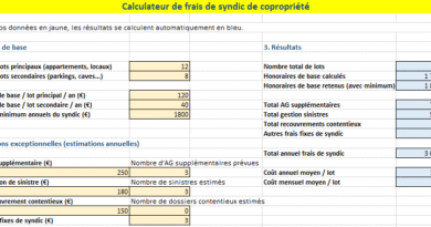 Calculateur de frais de syndic de copropriété