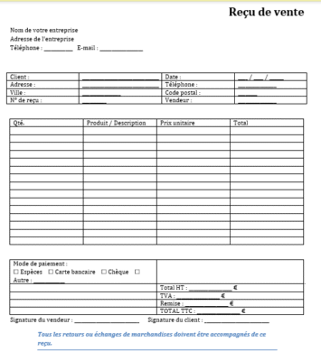 Reçu de vente : un petit document, un grand outil de confiance