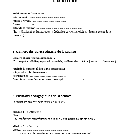 Atelier d’écriture gamifié : transformer la consigne en mission d’auteur