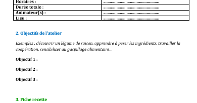Fiche atelier cuisine : un outil concret pour des moments chaleureux et bien organisés