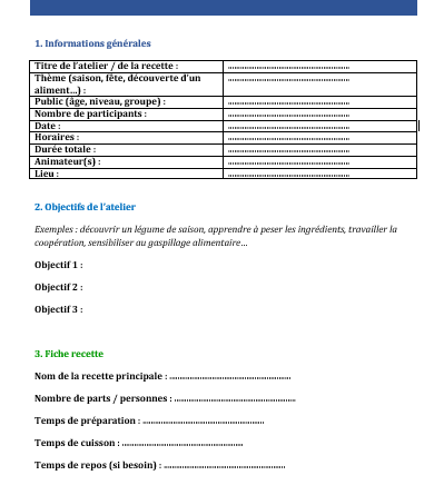 Fiche atelier cuisine : un outil concret pour des moments chaleureux et bien organisés