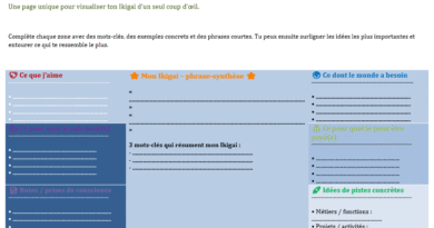 Ikigai : modèles de fiche Word en vrai révélateur de projet de vie