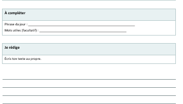 Rituels de production d’écrits – CE1 : fiche à imprimer