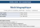Récit biographique : écrire une vie avec une voix + modèle Word