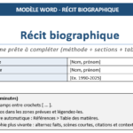 Récit biographique : écrire une vie avec une voix + modèle Word