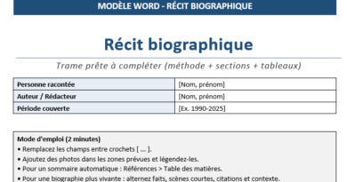 Récit biographique : écrire une vie avec une voix + modèle Word