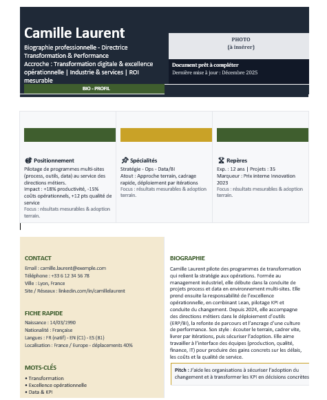 Modèle de biographie Word : créer une bio élégante, professionnelle et prête à imprimer