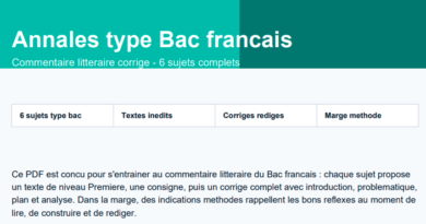 Annales bac français commentaire corrigé, la méthode qui vous fait gagner en assurance