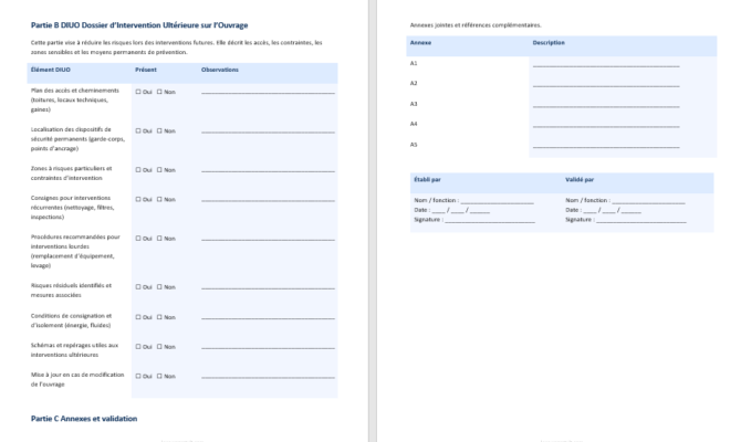 DIUO vs DOE, deux dossiers souvent confondus, deux logiques différentes