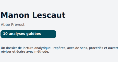 Manon Lescaut d’Abbé Prévost : 10 analyses guidées pour comprendre, argumenter et réussir au bac