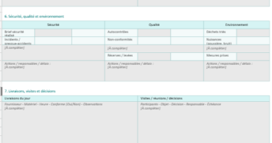 Rapport Journalier de Chantier RJC Word et Excel à Télécharger