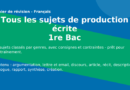 Tous les sujets de production écrite en 1re Bac PDF