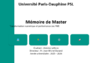Pages de garde de mémoire utilisées dans les universités françaises