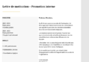 Lettre de motivation promotion interne